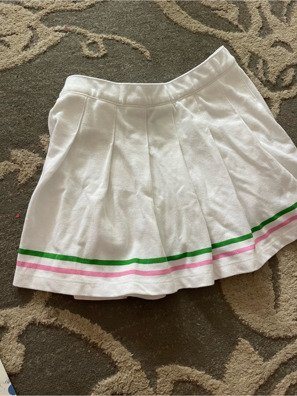 Pleated White Tennis Skirt with Built-In Stretch Shorts Kids S Preppy Cute